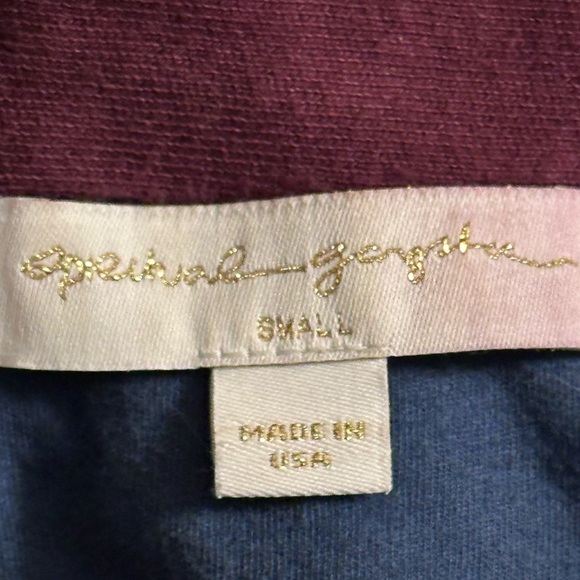 Spiritual Gangster So Fly Blocked Zip Up Jacket Colorblock Navy&Maroon/Plum*Flaw - Picture 8 of 11